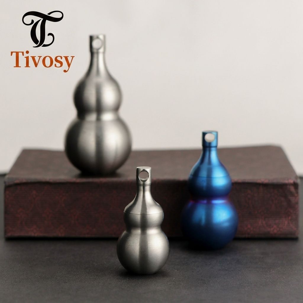 Pill Fob Capsule - Tivosy Porte-pilules en titane pur en