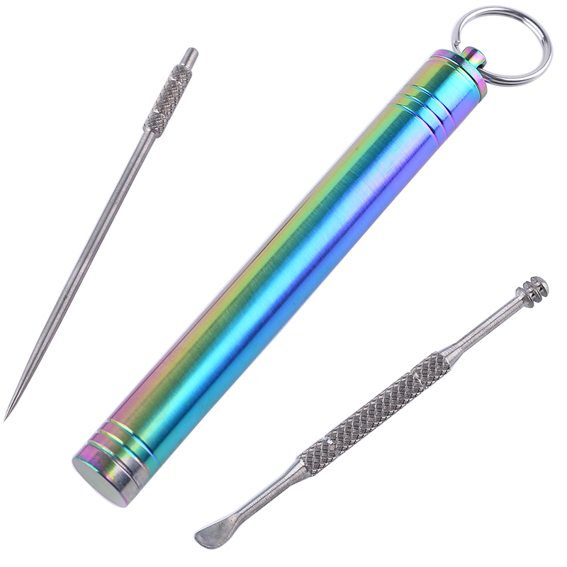 Pill Fob Capsule - Boîte de rangement étanche en titane