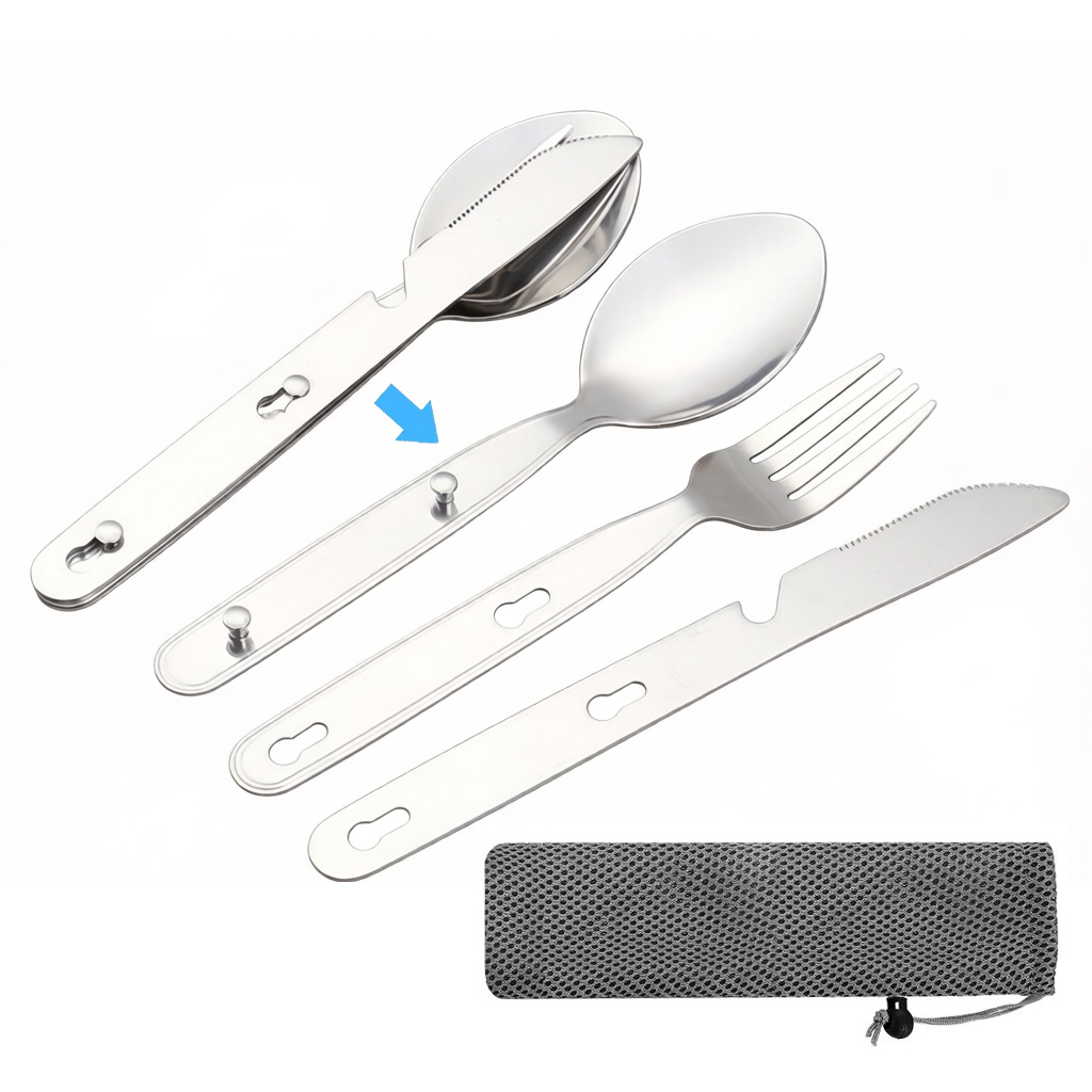 Edc Everyday Carry Knives - Ensemble de 3 couverts pliables (cuillère,