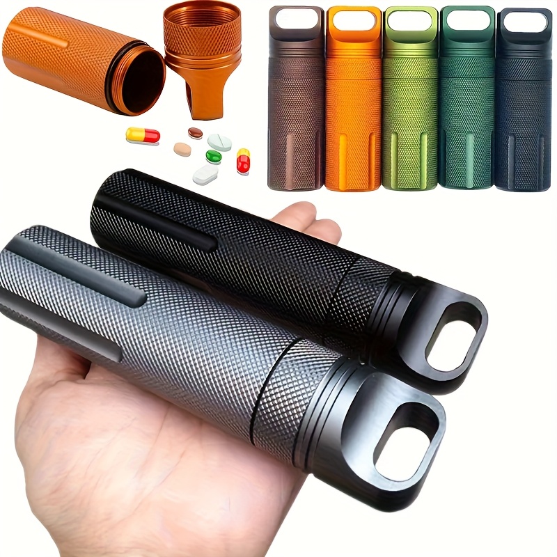 Pill Fob Capsule - Conteneurs secs d'extérieur en aluminium, 1
