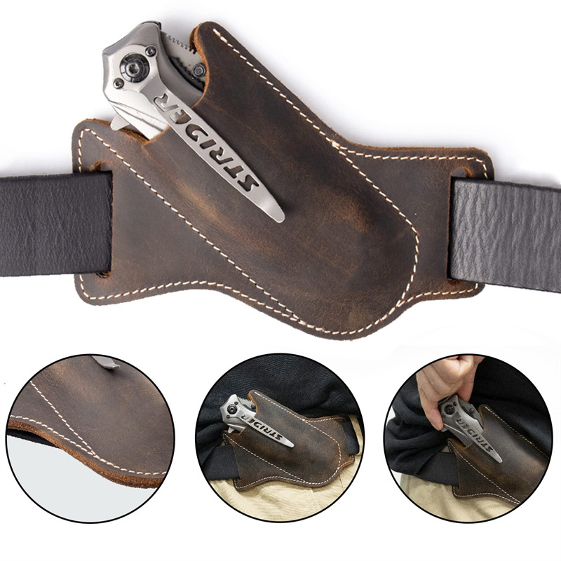 Porte-couteaux pliants en cuir - Edc Everyday Carry Knives avis et prix
