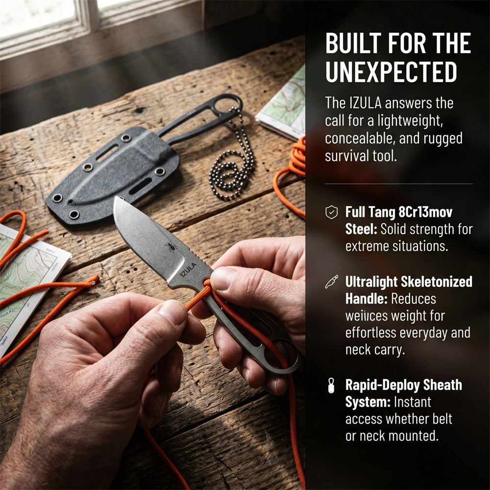 Couteau de survie à lame fixe  - Edc Concealed Carry Knife avis et prix
