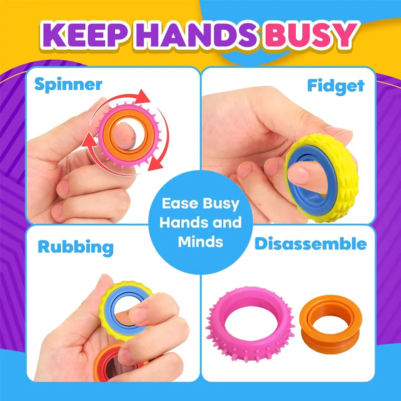 Lot de 6 Anneaux Sensoriels An - Fidget Spinner Bearing avis et prix